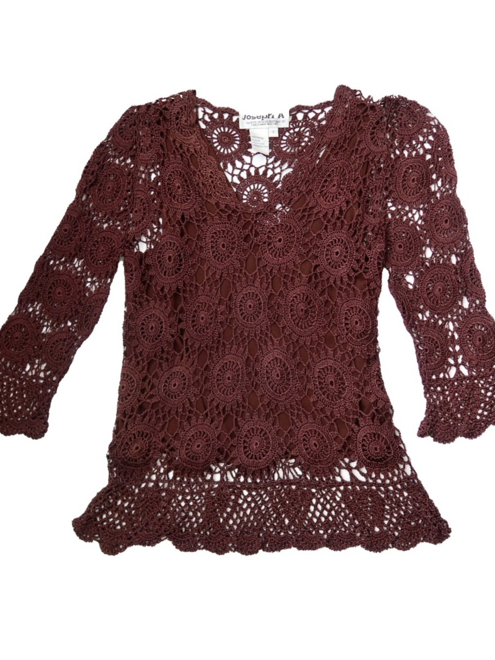 Joseph A Brown Crochet Top